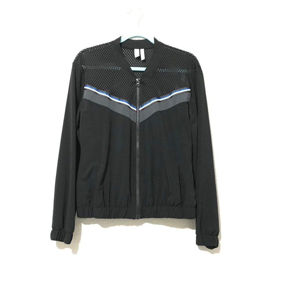 Z by Zella Women’s Black Mesh Top Track Jacket Med